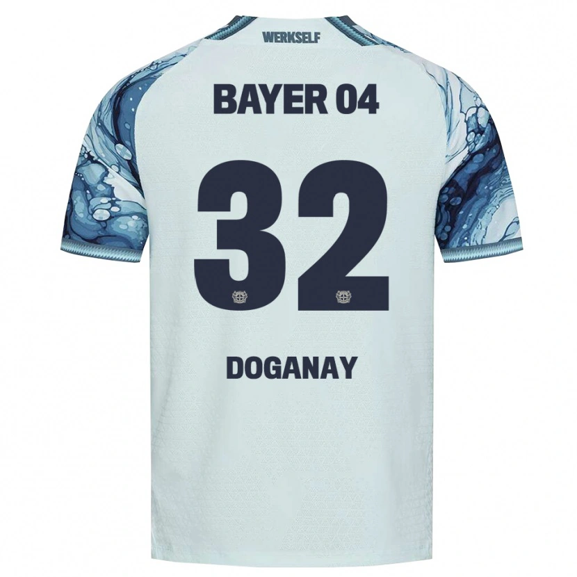 Danxen Kinder Kenan Doganay #32 Dunkelgrün Schwarz Auswärtstrikot Trikot 2026/27 T-Shirt