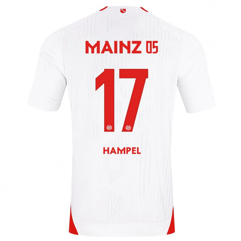Danxen Kinder Luca Hampel #17 Weiß Rot Gelb Auswärtstrikot Trikot 2026/27 T-Shirt