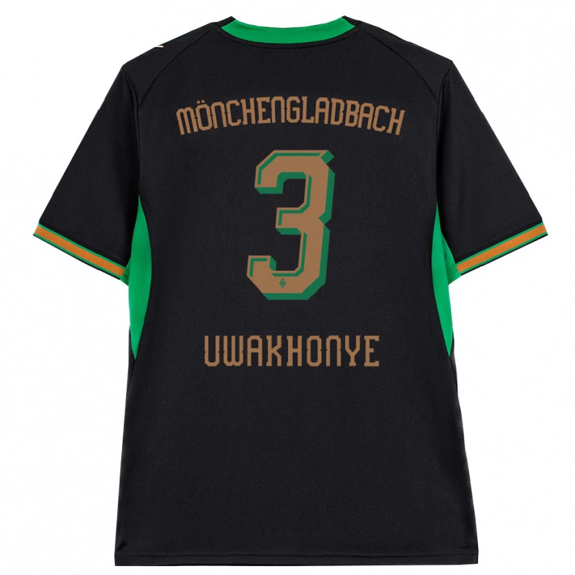 Danxen Kinder Joshua Uwakhonye #3 Schwarz Orange Grün Braun Auswärtstrikot Trikot 2026/27 T-Shirt