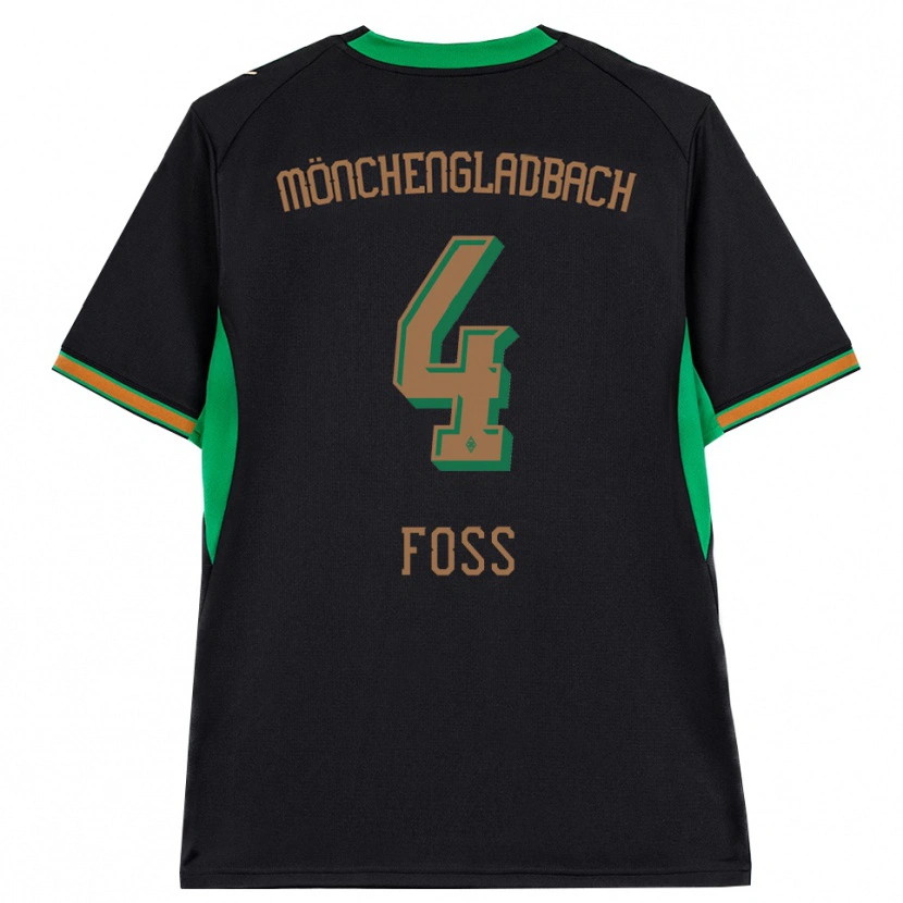 Danxen Kinder Jonathan Foss #4 Schwarz Orange Grün Braun Auswärtstrikot Trikot 2026/27 T-Shirt