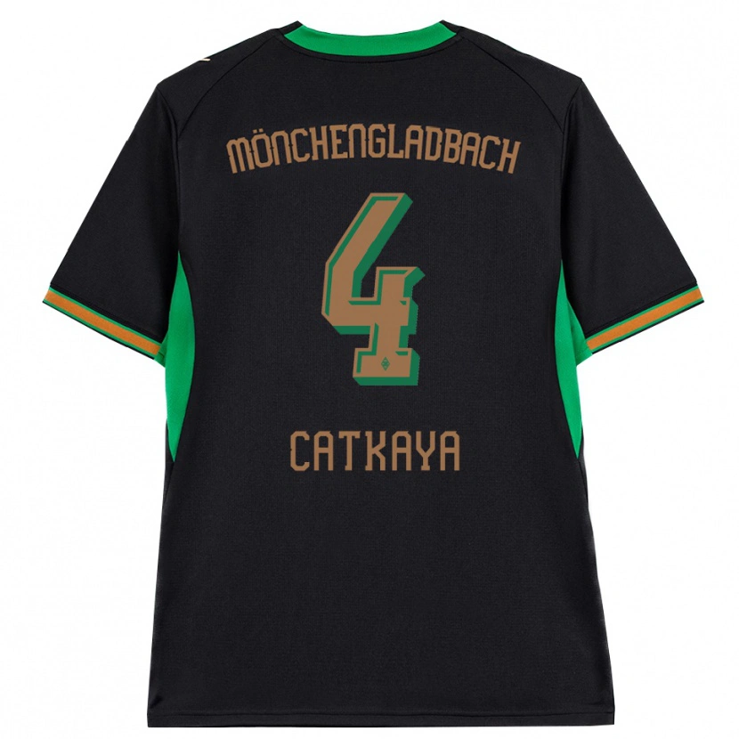 Danxen Kinder Talha Catkaya #4 Schwarz Orange Grün Braun Auswärtstrikot Trikot 2026/27 T-Shirt
