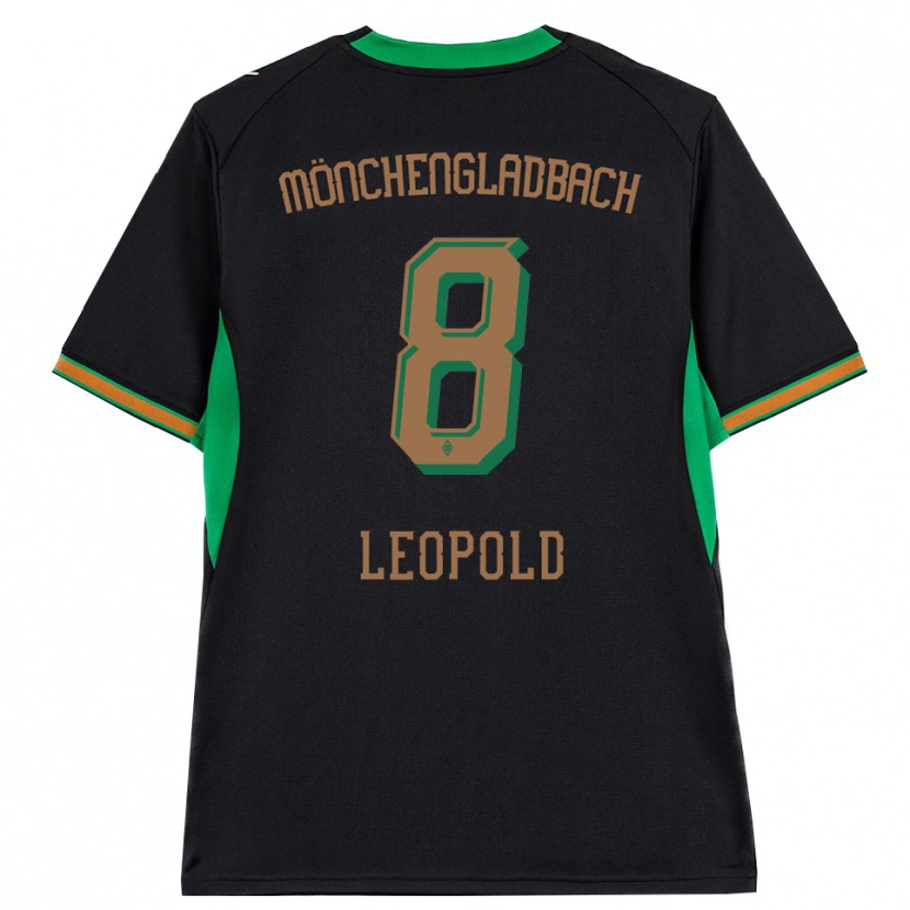 Danxen Kinder Enzo Leopold #8 Schwarz Orange Grün Braun Auswärtstrikot Trikot 2026/27 T-Shirt