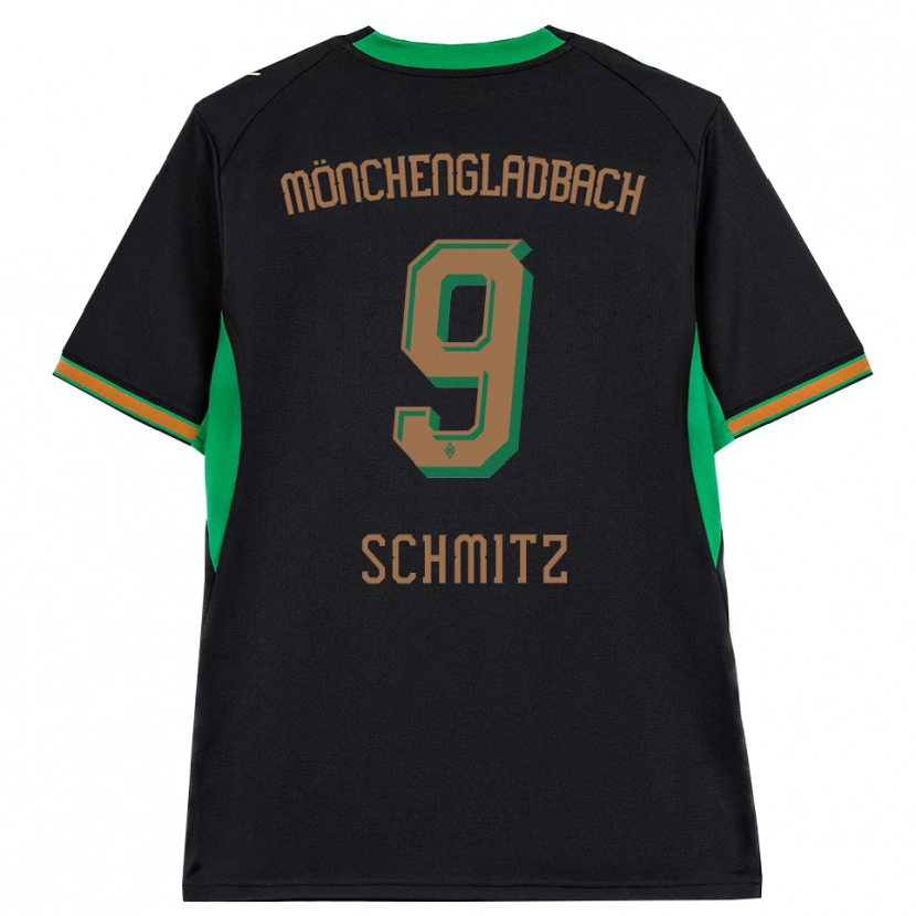 Danxen Kinder Sarah Schmitz #9 Schwarz Orange Grün Braun Auswärtstrikot Trikot 2026/27 T-Shirt