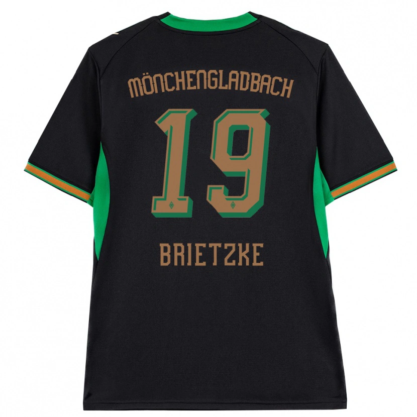Danxen Kinder Yvonne Brietzke #19 Schwarz Orange Grün Braun Auswärtstrikot Trikot 2026/27 T-Shirt