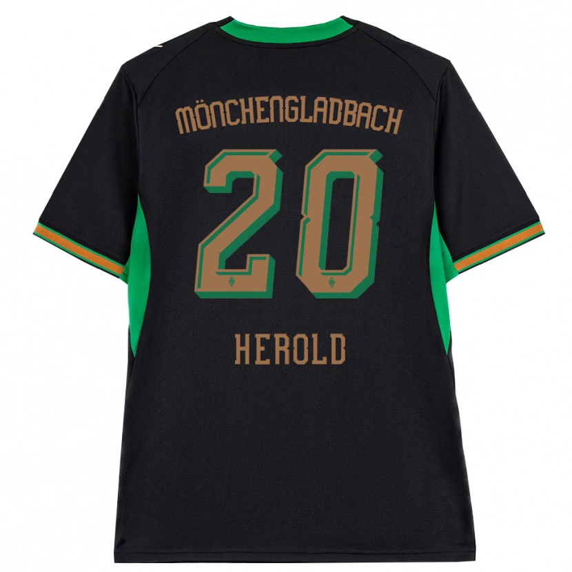 Danxen Kinder David Herold #20 Schwarz Orange Grün Braun Auswärtstrikot Trikot 2026/27 T-Shirt