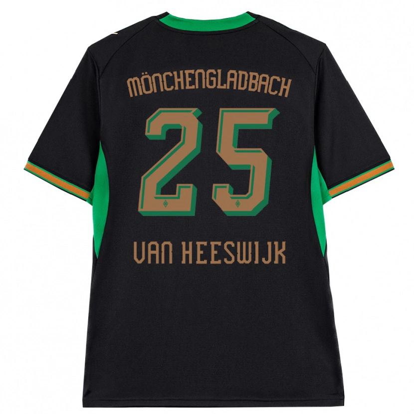 Danxen Kinder Amber Van Heeswijk #25 Schwarz Orange Grün Braun Auswärtstrikot Trikot 2026/27 T-Shirt