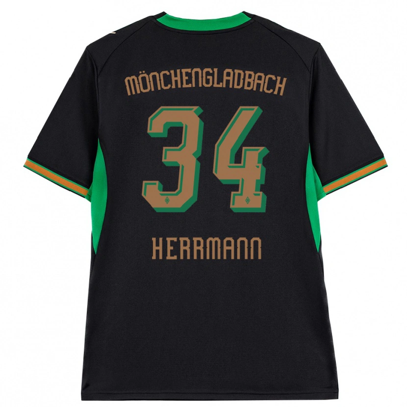 Danxen Kinder Charles Herrmann #34 Schwarz Orange Grün Braun Auswärtstrikot Trikot 2026/27 T-Shirt