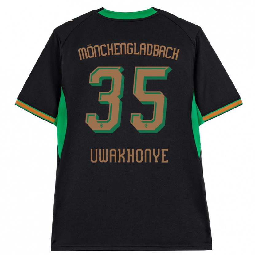 Danxen Kinder Josiah Uwakhonye #35 Schwarz Orange Grün Braun Auswärtstrikot Trikot 2026/27 T-Shirt