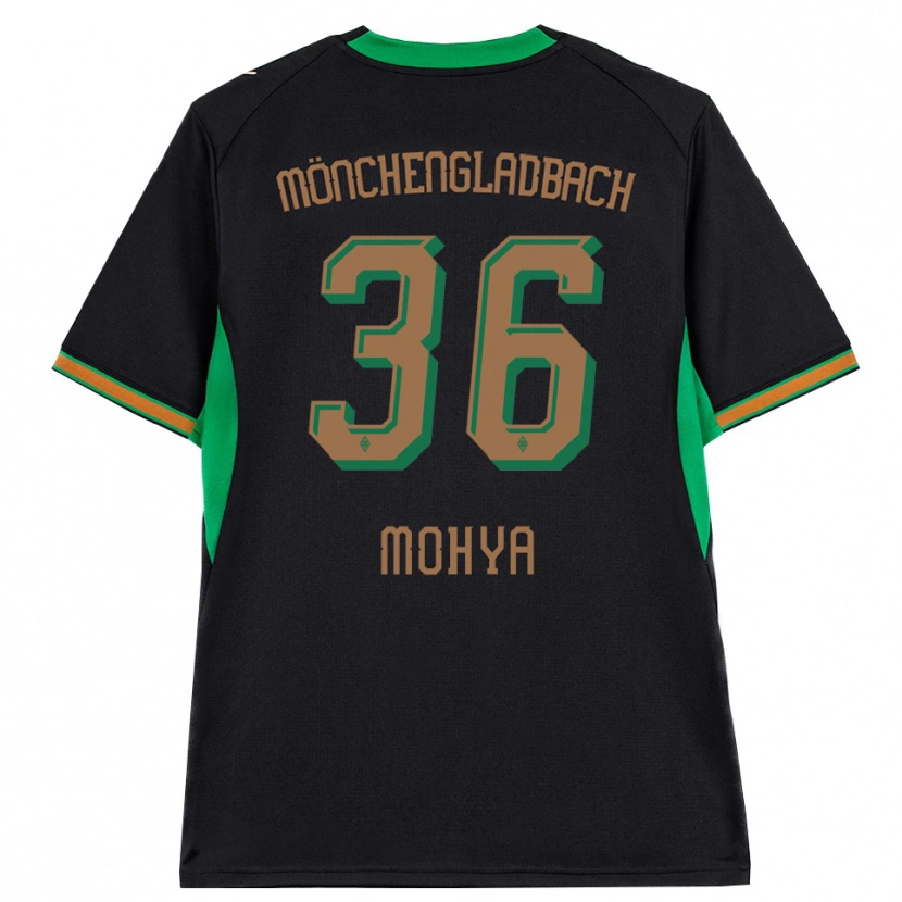 Danxen Kinder Wael Mohya #36 Schwarz Orange Grün Braun Auswärtstrikot Trikot 2026/27 T-Shirt