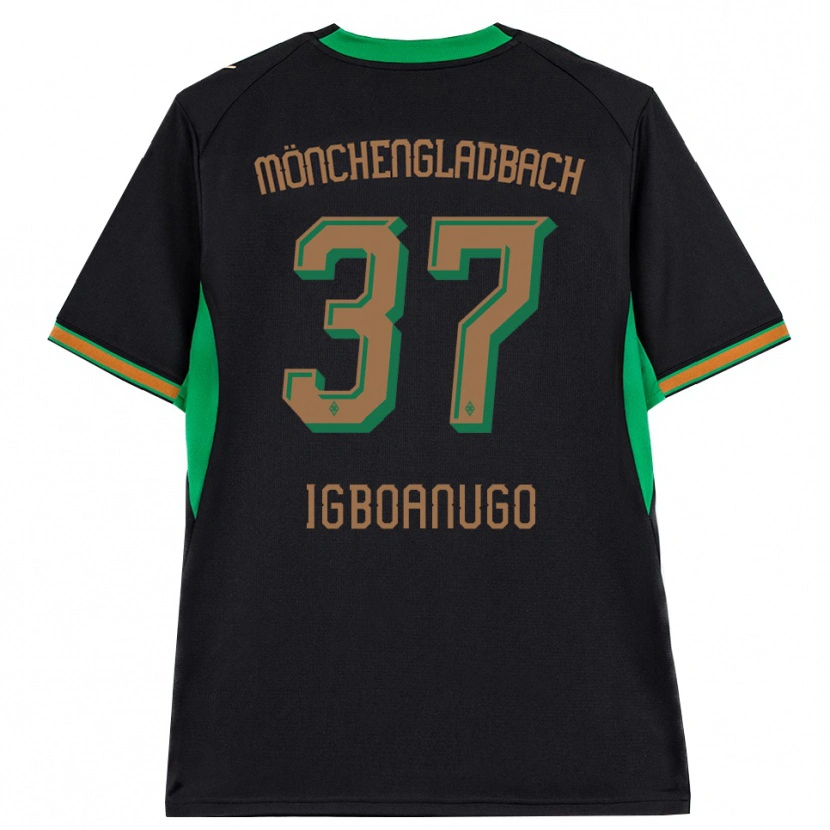 Danxen Kinder David Igboanugo #37 Schwarz Orange Grün Braun Auswärtstrikot Trikot 2026/27 T-Shirt