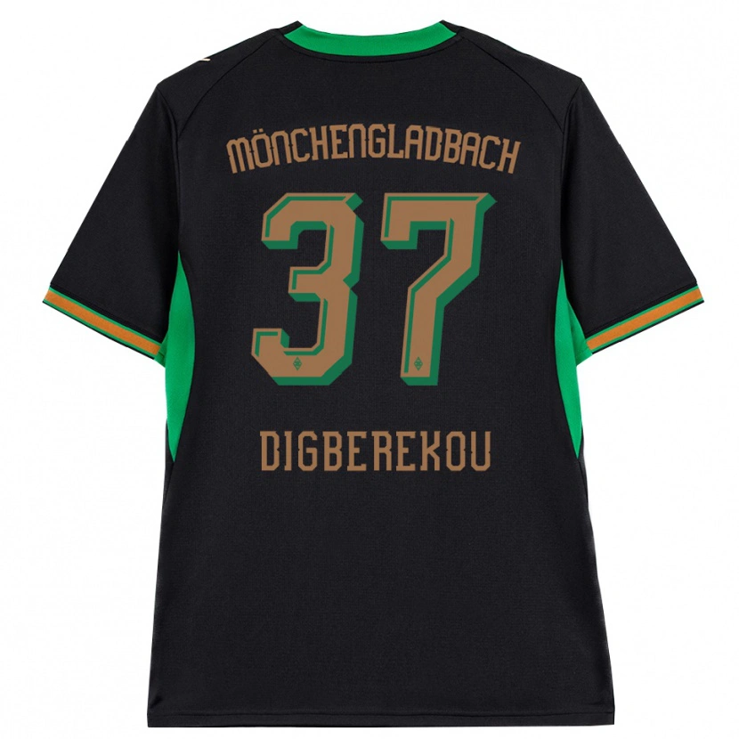 Danxen Kinder Ibrahim Digberekou #37 Schwarz Orange Grün Braun Auswärtstrikot Trikot 2026/27 T-Shirt