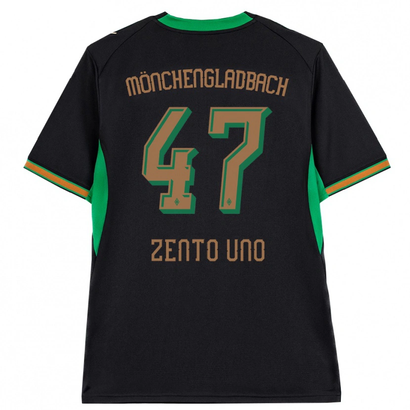 Danxen Kinder Zento Uno #47 Schwarz Orange Grün Braun Auswärtstrikot Trikot 2026/27 T-Shirt