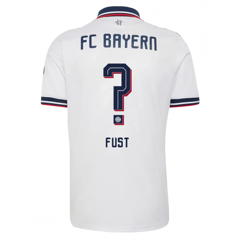 Danxen Kinder Leon Fust #0 Weiß Grau Rot Auswärtstrikot Trikot 2026/27 T-Shirt