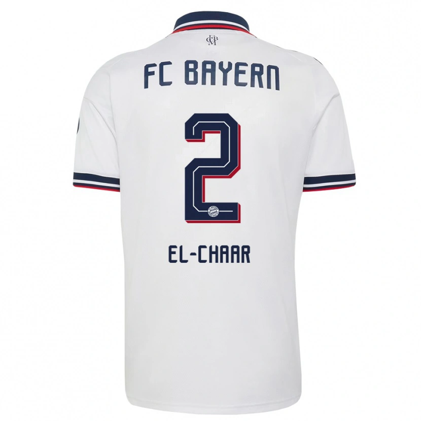 Danxen Kinder Adam El-Chaar #2 Weiß Grau Rot Auswärtstrikot Trikot 2026/27 T-Shirt
