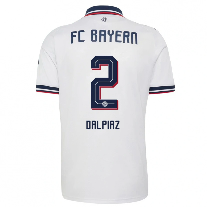 Danxen Kinder Magnus Dalpiaz #2 Weiß Grau Rot Auswärtstrikot Trikot 2026/27 T-Shirt