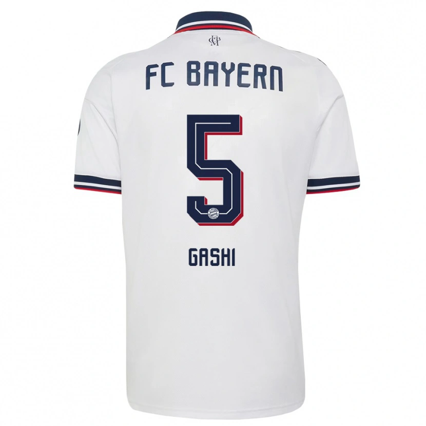 Danxen Kinder Afrim Gashi #5 Weiß Grau Rot Auswärtstrikot Trikot 2026/27 T-Shirt