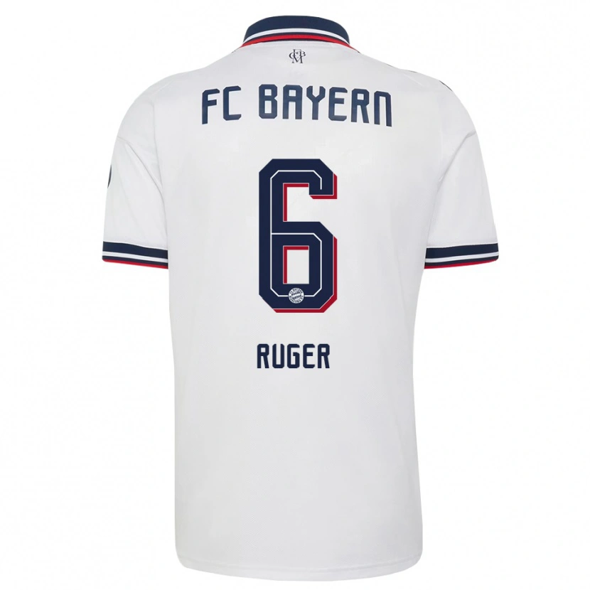 Danxen Kinder Kurt Ruger #6 Weiß Grau Rot Auswärtstrikot Trikot 2026/27 T-Shirt