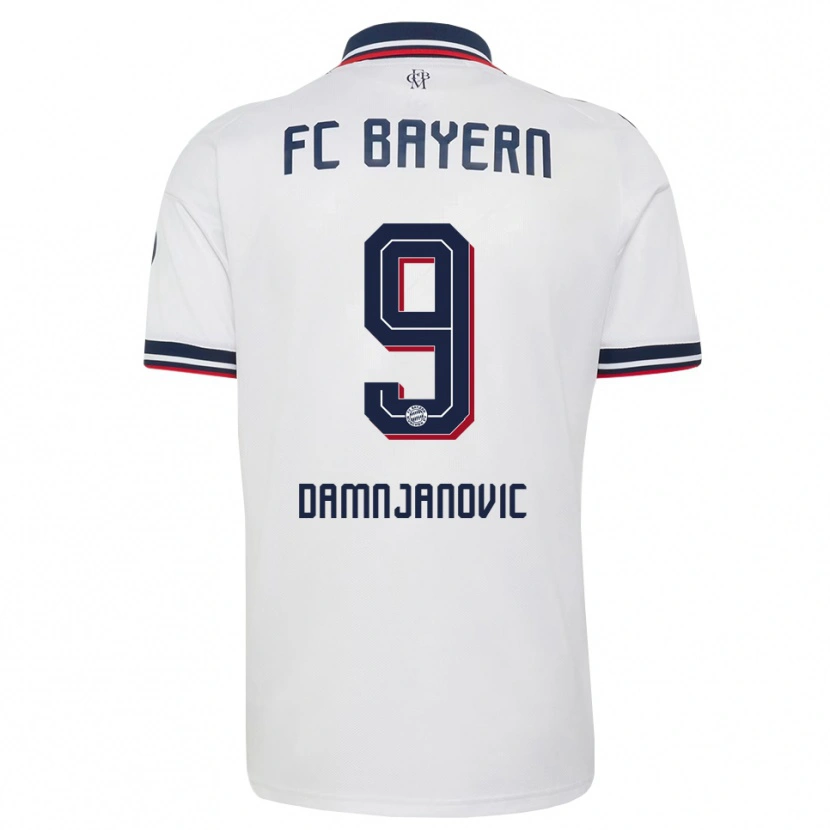 Danxen Kinder Jovana Damnjanovic #9 Weiß Grau Rot Auswärtstrikot Trikot 2026/27 T-Shirt
