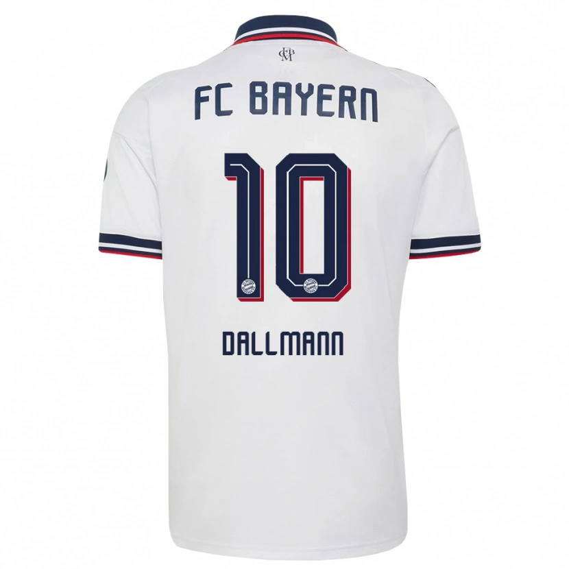 Danxen Kinder Linda Dallmann #10 Weiß Grau Rot Auswärtstrikot Trikot 2026/27 T-Shirt