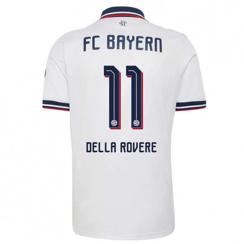 Danxen Kinder Guido Della Rovere #11 Weiß Grau Rot Auswärtstrikot Trikot 2026/27 T-Shirt