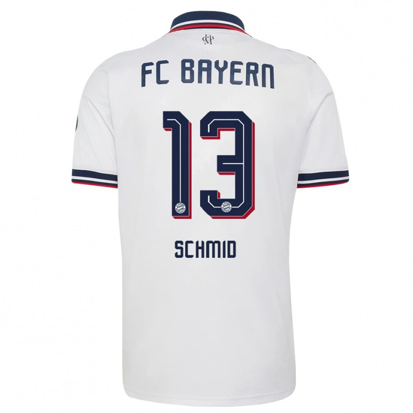 Danxen Kinder Leopold Schmid #13 Weiß Grau Rot Auswärtstrikot Trikot 2026/27 T-Shirt