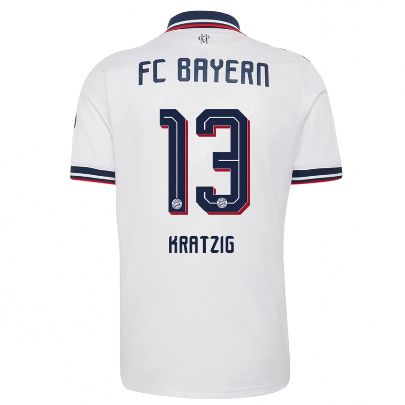 Danxen Kinder Frans Kratzig #13 Weiß Grau Rot Auswärtstrikot Trikot 2026/27 T-Shirt