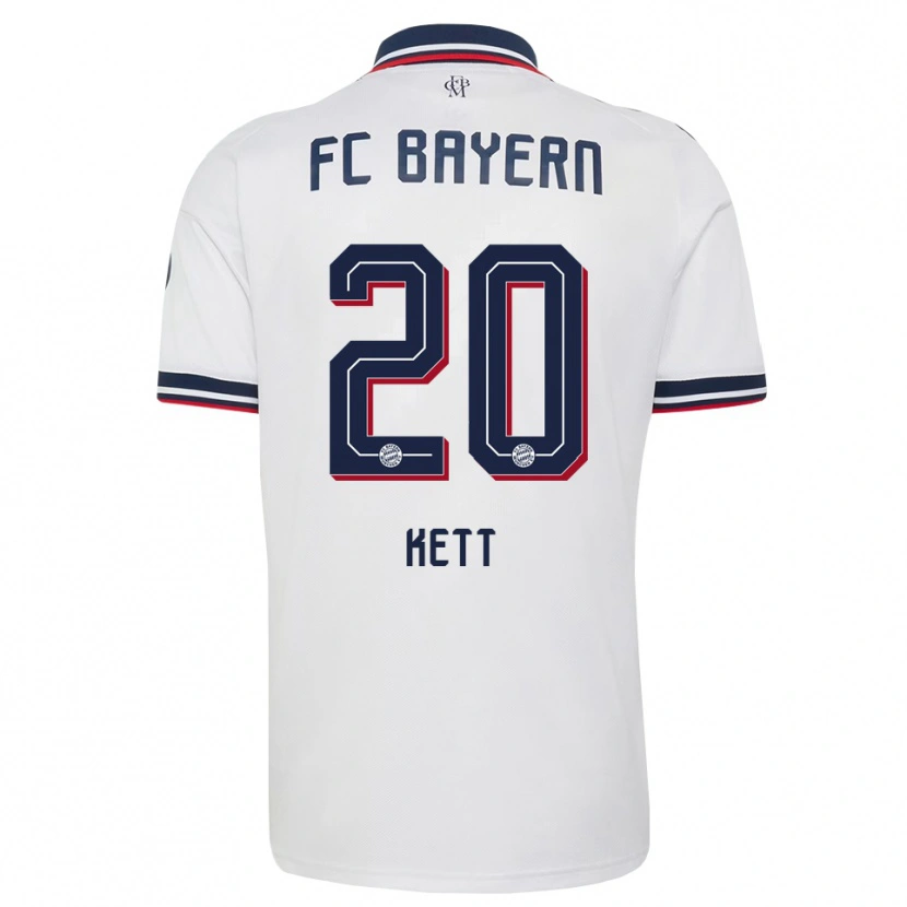 Danxen Kinder Franziska Kett #20 Weiß Grau Rot Auswärtstrikot Trikot 2026/27 T-Shirt
