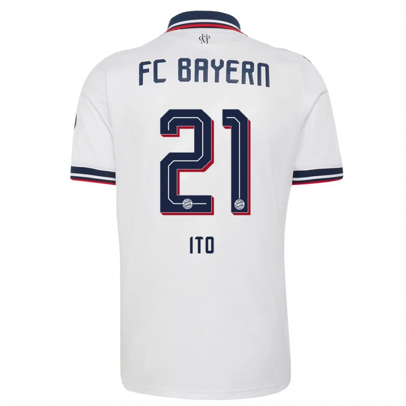 Danxen Kinder Hiroki Ito #21 Weiß Grau Rot Auswärtstrikot Trikot 2026/27 T-Shirt