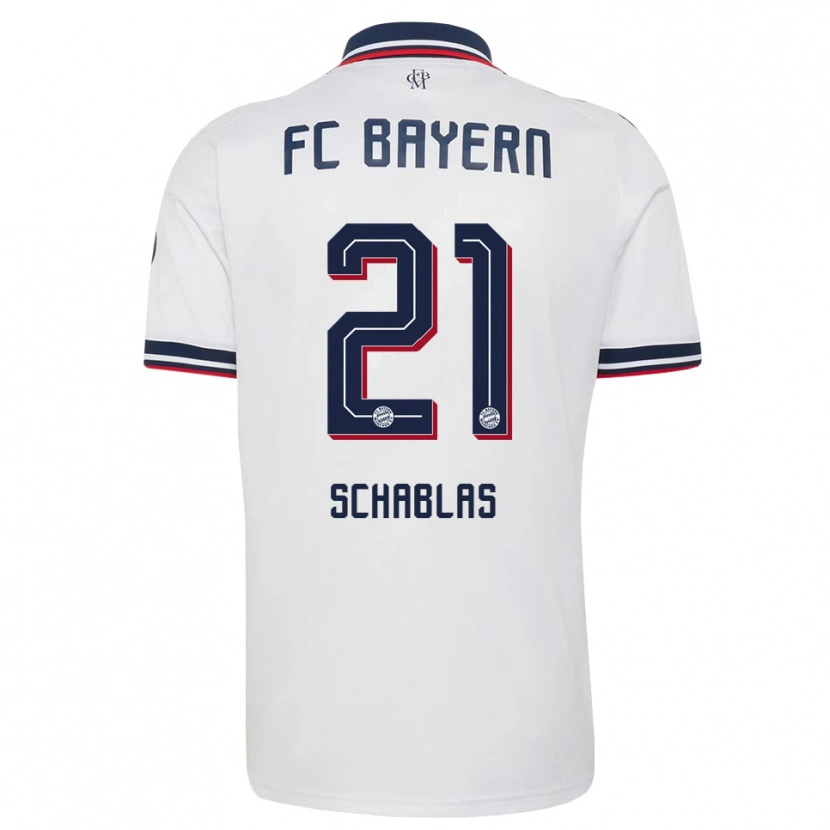 Danxen Kinder Matteo Schablas #21 Weiß Grau Rot Auswärtstrikot Trikot 2026/27 T-Shirt