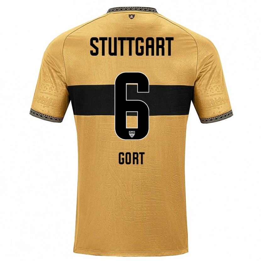 Danxen Kinder Felix Gort #6 Braun Schwarz Weiß Auswärtstrikot Trikot 2026/27 T-Shirt