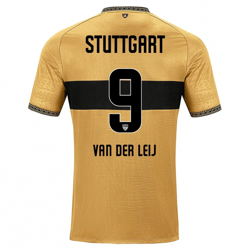 Danxen Kinder Tim Van Der Leij #9 Braun Schwarz Weiß Auswärtstrikot Trikot 2026/27 T-Shirt