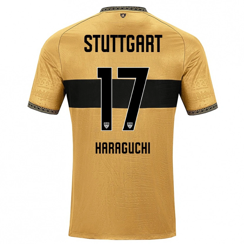 Danxen Kinder Genki Haraguchi #17 Braun Schwarz Weiß Auswärtstrikot Trikot 2026/27 T-Shirt