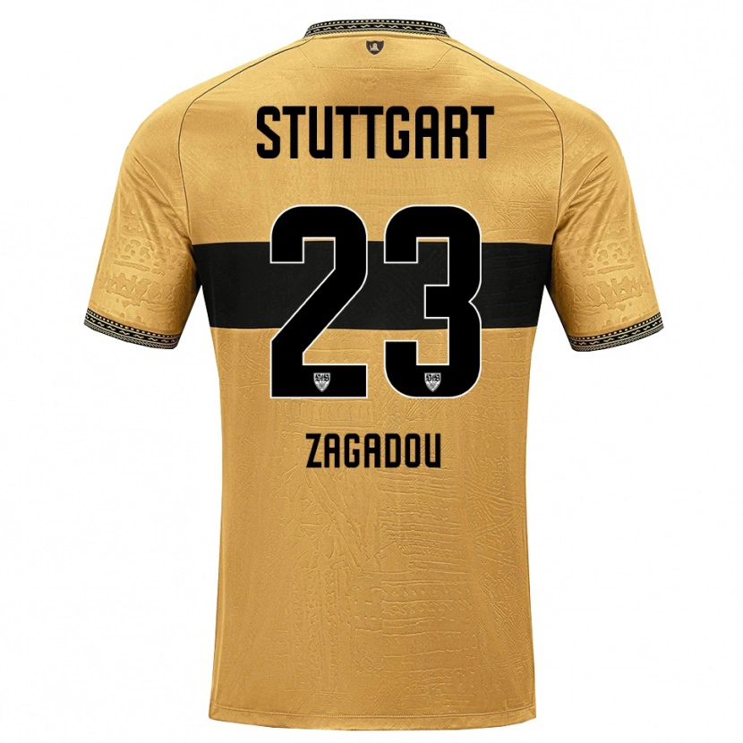 Danxen Kinder Dan-Axel Zagadou #23 Braun Schwarz Weiß Auswärtstrikot Trikot 2026/27 T-Shirt
