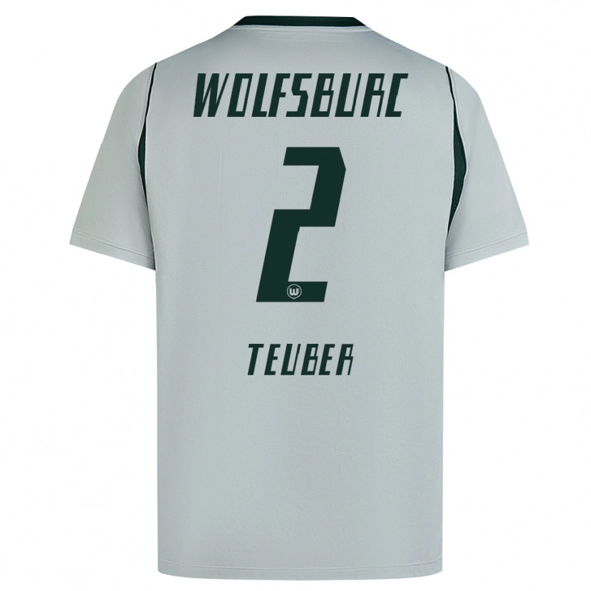 Danxen Kinder Julius Teuber #2 Grau Grün Auswärtstrikot Trikot 2026/27 T-Shirt