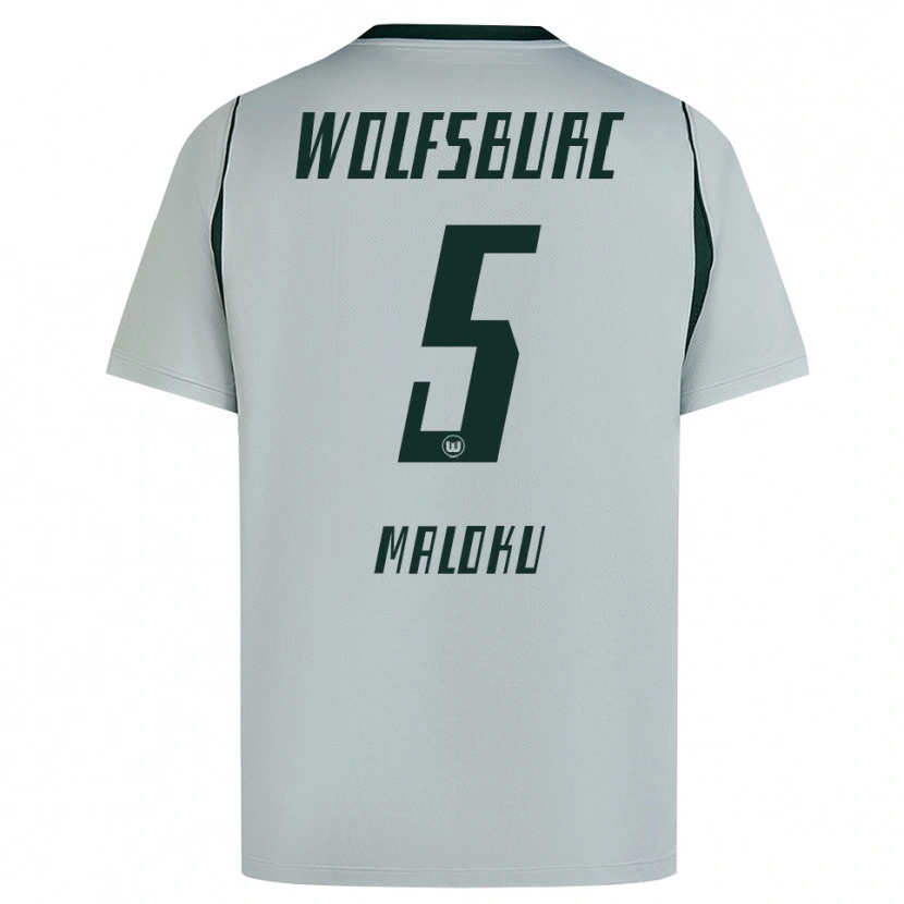 Danxen Kinder Enuar Maloku #5 Grau Grün Auswärtstrikot Trikot 2026/27 T-Shirt