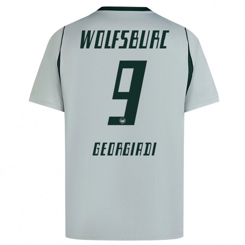 Danxen Kinder Alexander Georgiadi #9 Grau Grün Auswärtstrikot Trikot 2026/27 T-Shirt