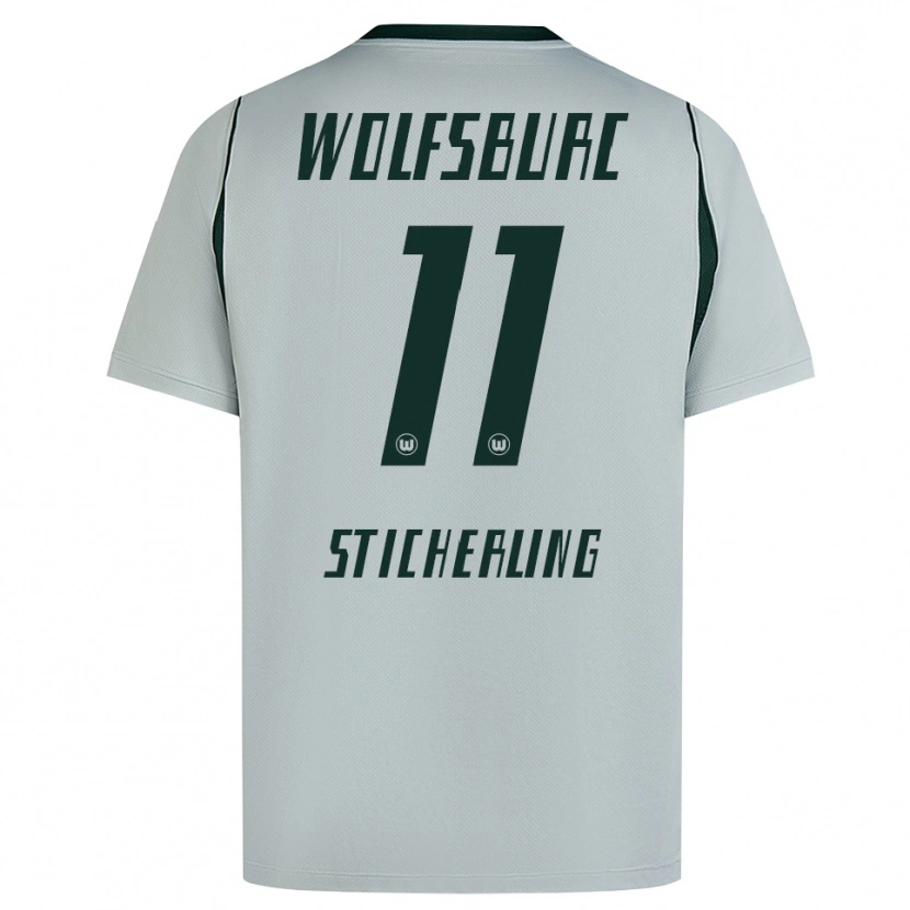 Danxen Kinder Carl-Anton Sticherling #11 Grau Grün Auswärtstrikot Trikot 2026/27 T-Shirt