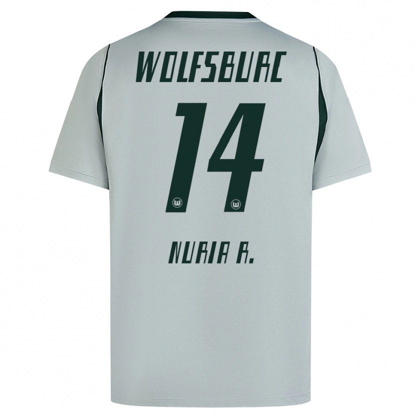 Danxen Kinder Nuria Rabano #14 Grau Grün Auswärtstrikot Trikot 2026/27 T-Shirt