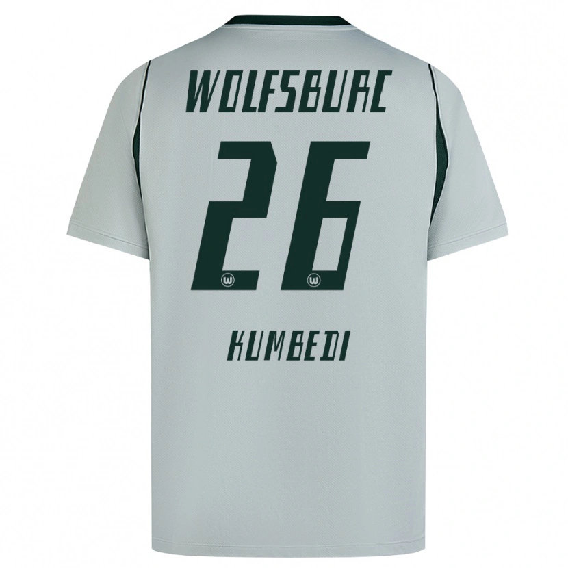 Danxen Kinder Saël Kumbedi #26 Grau Grün Auswärtstrikot Trikot 2026/27 T-Shirt