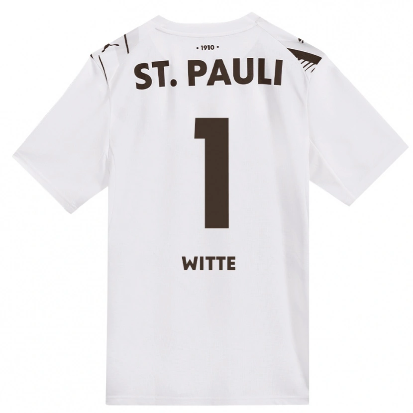 Danxen Kinder Melvin Witte #1 Kaffee Weiß Rot Auswärtstrikot Trikot 2026/27 T-Shirt