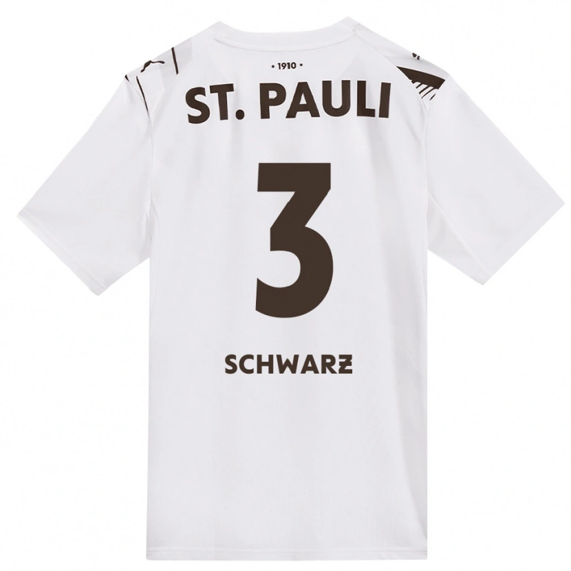 Danxen Kinder Jannick Schwarz #3 Kaffee Weiß Rot Auswärtstrikot Trikot 2026/27 T-Shirt