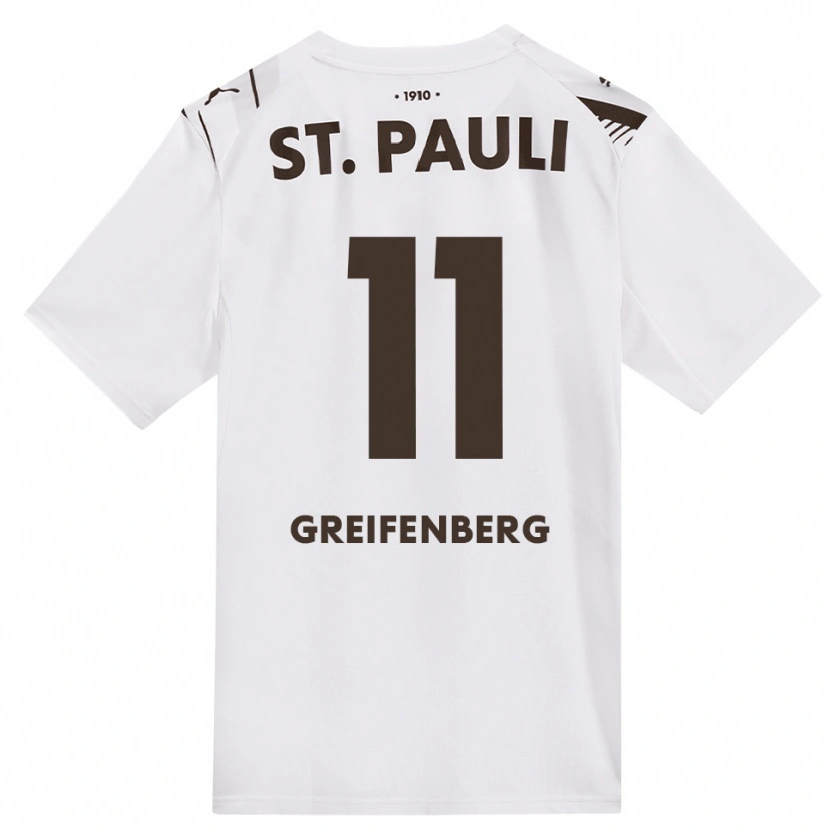 Danxen Kinder Ann-Sophie Greifenberg #11 Kaffee Weiß Rot Auswärtstrikot Trikot 2026/27 T-Shirt
