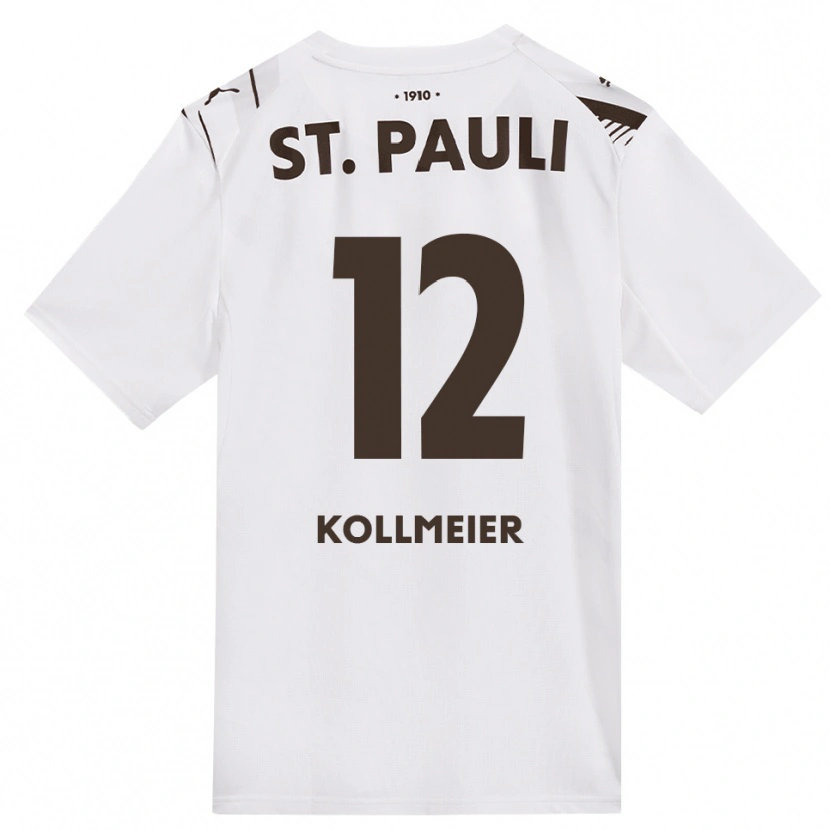 Danxen Kinder Anton Kollmeier #12 Kaffee Weiß Rot Auswärtstrikot Trikot 2026/27 T-Shirt