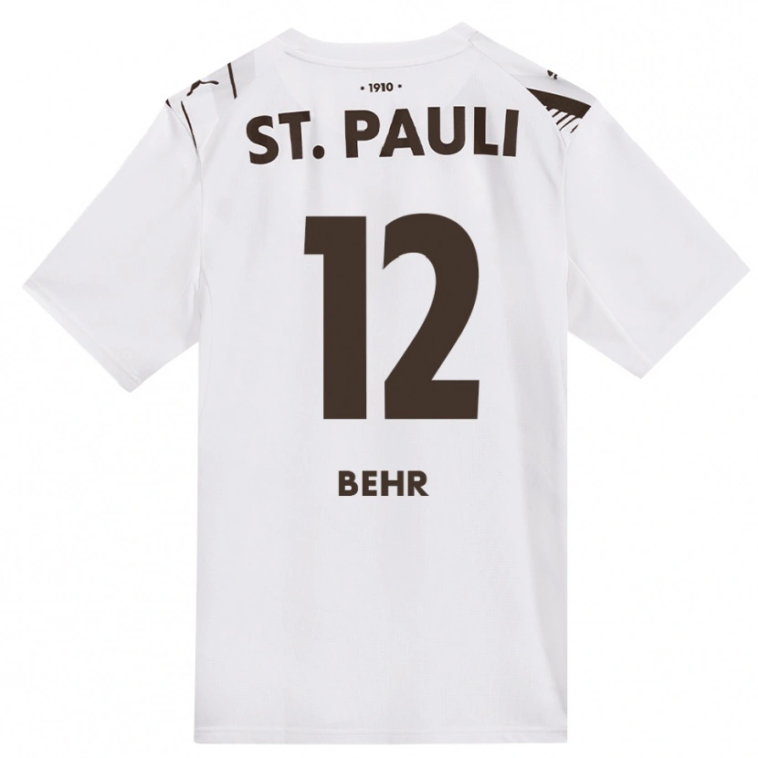 Danxen Kinder Juri Behr #12 Kaffee Weiß Rot Auswärtstrikot Trikot 2026/27 T-Shirt