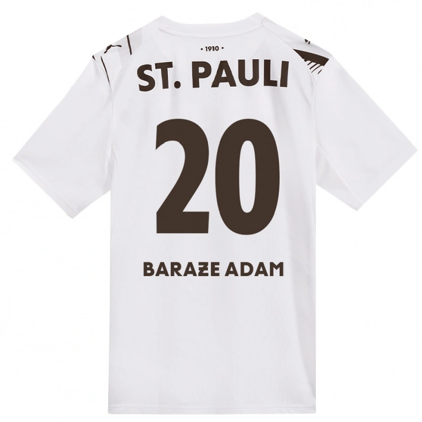 Danxen Kinder Isma Baraze Adam #20 Kaffee Weiß Rot Auswärtstrikot Trikot 2026/27 T-Shirt