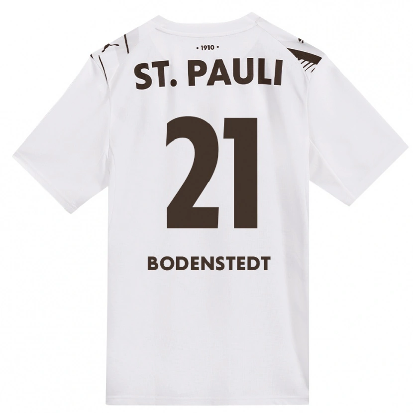Danxen Kinder Paula Bodenstedt #21 Kaffee Weiß Rot Auswärtstrikot Trikot 2026/27 T-Shirt