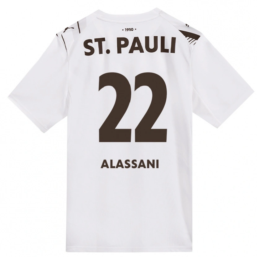 Danxen Kinder Abdul Alassani #22 Kaffee Weiß Rot Auswärtstrikot Trikot 2026/27 T-Shirt