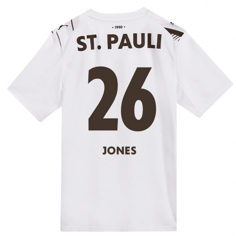Danxen Kinder Ricky-Jade Jones #26 Kaffee Weiß Rot Auswärtstrikot Trikot 2026/27 T-Shirt