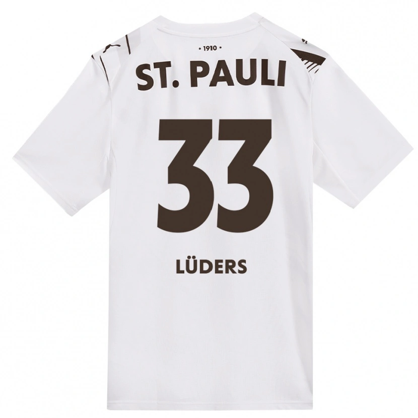 Danxen Kinder Ben Lüders #33 Kaffee Weiß Rot Auswärtstrikot Trikot 2026/27 T-Shirt