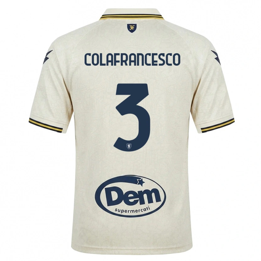 Danxen Kinder Filippo Colafrancesco #3 Oldlace Gelb Schwarz Auswärtstrikot Trikot 2026/27 T-Shirt